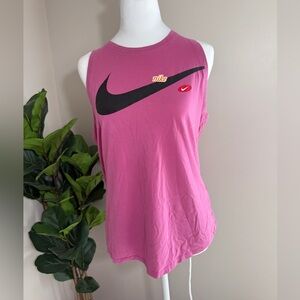 Nike Women’s Pink with Bold Black Swoosh Tank